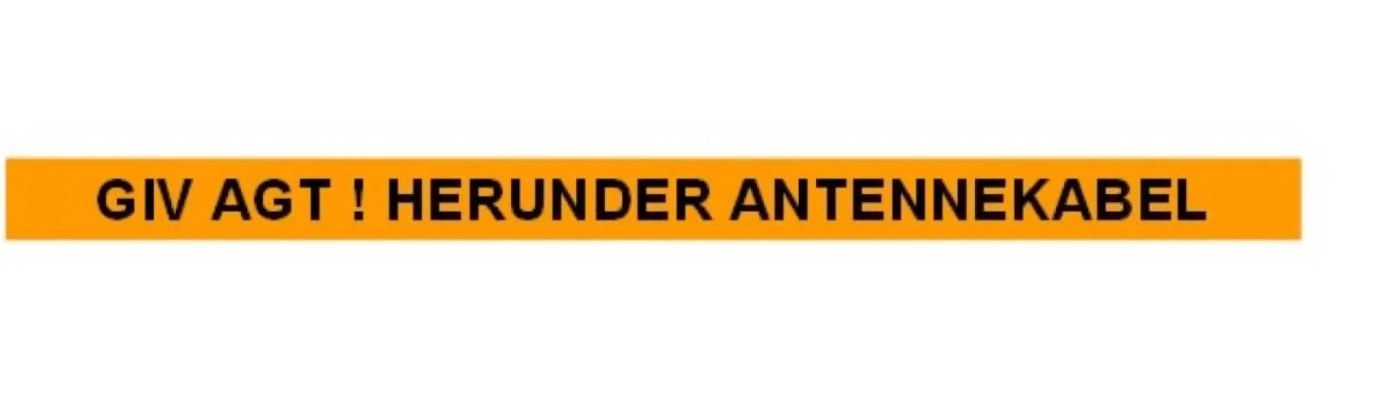 Markeringsbånd, orange, antenne, 25 x 0,3 mm, 250 meter