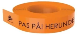Markeringsbånd, Orange, 25 mm x 250 m, Pas på! Herunder lysleder