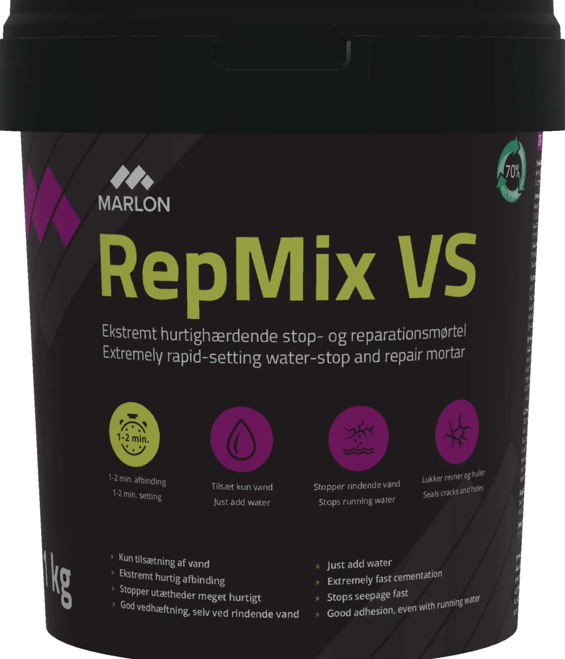 Marlon RepMix VS, stop- og reparationsmørtel, 1 kg