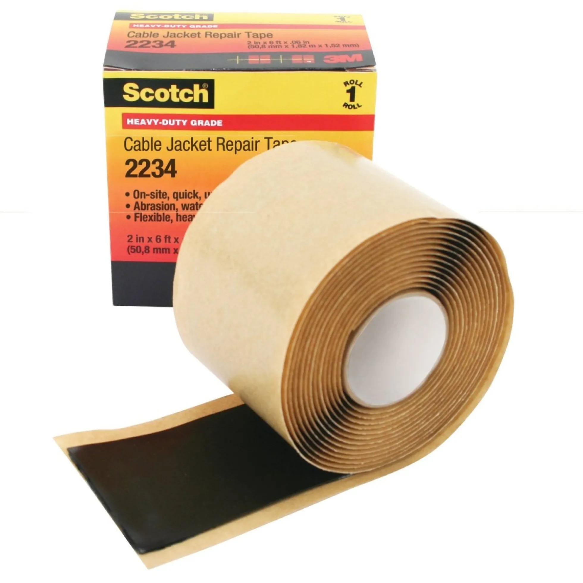 Mastik tape Scotch 2234, 50 mm x 1,8 m, sort