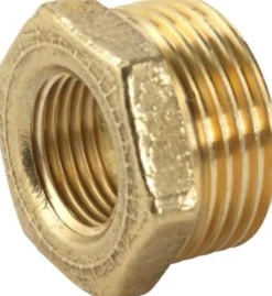Messing nippelmuffe, 1" x ½"
