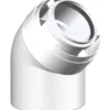 MetalbestoS® ConneXt – Vinkelstykke 45°, koncentrisk, PPS/ALU