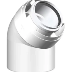 MetalbestoS® ConneXt – Vinkelstykke 45°, koncentrisk, PPS/ALU