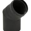 Metalbestos 80 mm, knærør 45°, sort røgrør