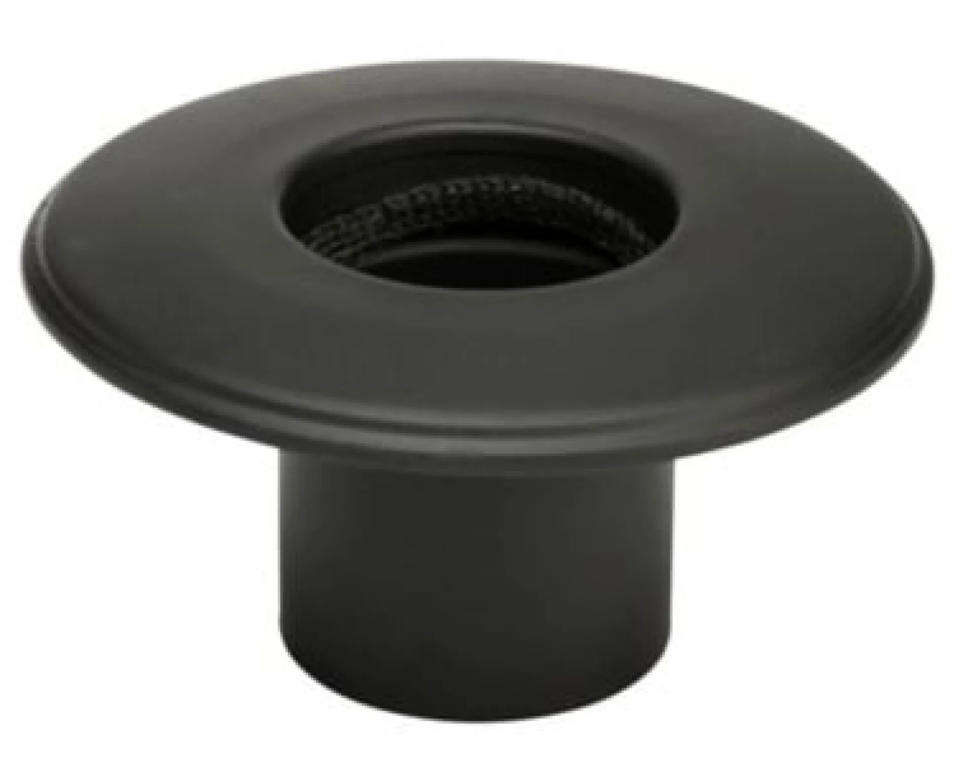 Metalbestos murbøsning 100 mm, med roset, sort røgrør