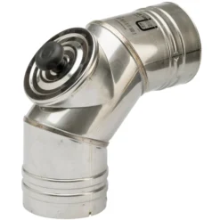 MetalbestoS Omega Ø100 mm vinkelstykke 90° m. inspektionslem