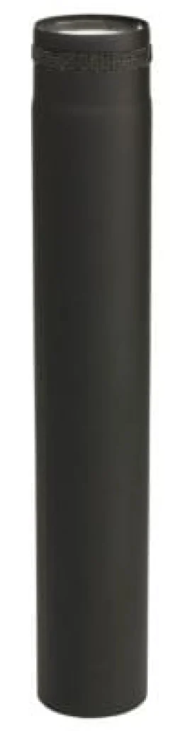 Metalbestos røgrør, 100 mm, 1000 mm x 1 mm, sort