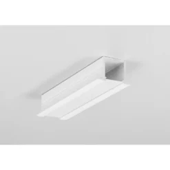 1 meter aluprofil SMART-IN16 BC3/U4, hvid lakeret, indbygget, LED skinne