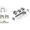 2 meter aluprofil SMART-IN16 BC3/U4 - sort lakeret, indbygget, LED skinne