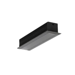 2 meter aluprofil SMART-IN16 BC3/U4 - sort lakeret, indbygget, LED skinne