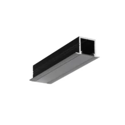 2 meter aluprofil SMART-IN16 BC3/U4 - sort lakeret, indbygget, LED skinne