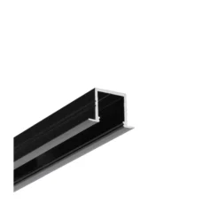 2 meter aluprofil SMART-IN16 BC3/U4 - sort lakeret, indbygget, LED skinne