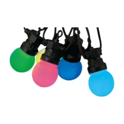 7 meter LED lyskæde, 15 RGB pærer, 0.5W/pære, med fjernbetjening - RGB