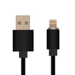 1,5 meter sort MFi Lightning kabel - 2A, Apple certificeret, holdbart design