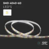 5 meter 8W/m LED strip - 12V DC, 60 LED pr. meter - Varm hvid