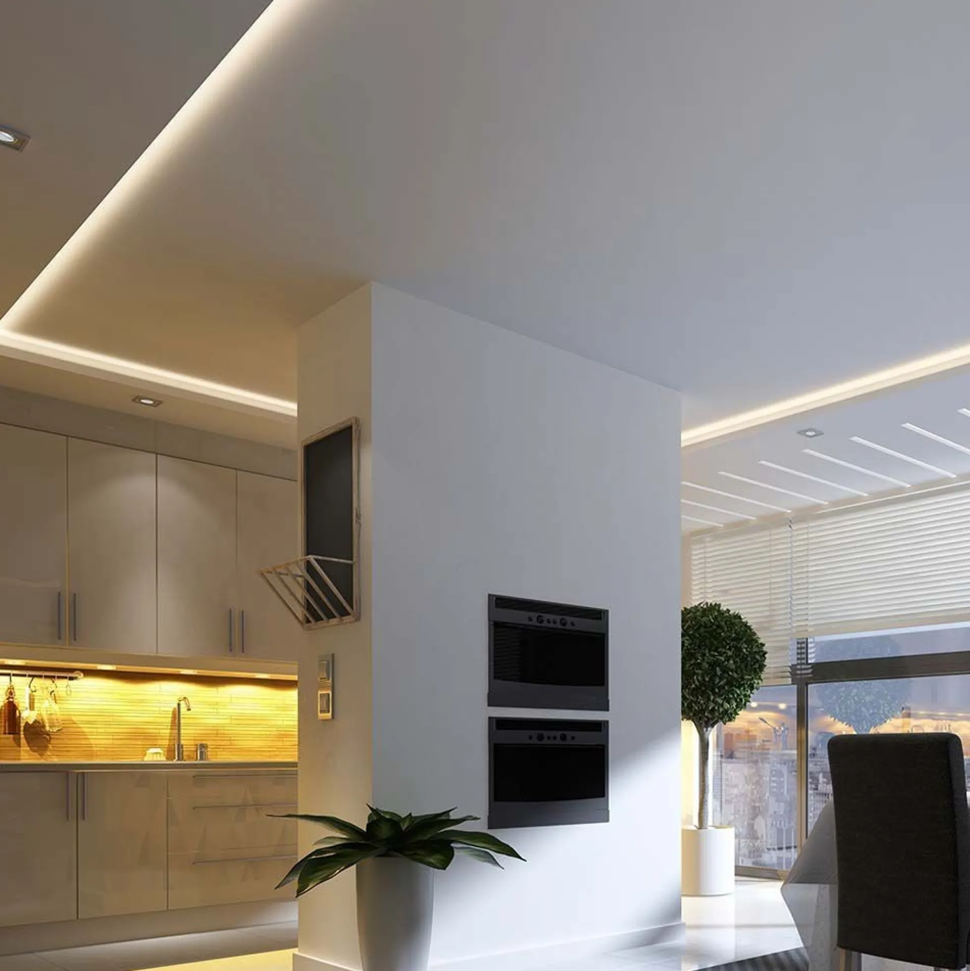 5 meter 8W/m LED strip - 12V DC, 60 LED pr. meter - Varm hvid