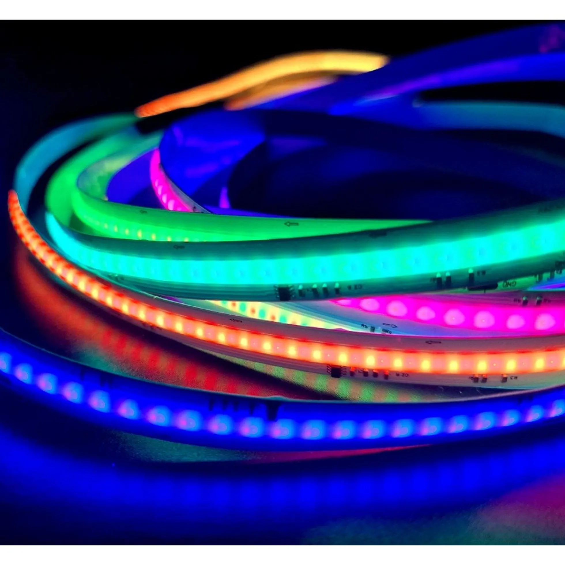 5 meter 16W/m RGBIC COB-LED strip - 24V DC, IP20, 630 LED pr. meter, COB LED