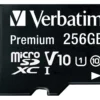 Micro SDXC, inkl. adapter, 256 GB, premium, C10, UHS-1