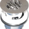 Milton Megatherm bundventil, 1¼", med rist og overløb, forkromet
