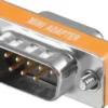 Mini gender null modem, DB9 han til hun - MicroConnect