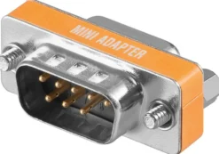 Mini gender null modem, DB9 han til hun - MicroConnect