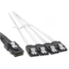 miniSAS SFF8087 til 4x SATA kabel, 1 meter - MicroConnect