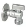 MINI 041 vinkelventil med kontraventil og roset, 1/2" x 3/4"