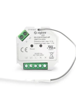 Mini ZigBee dobbeltrelæ, 2 x 390W