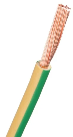 16 mm² installationsledning H07V2-K PVT90, gul/grøn, S100 - Nexans
