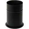 150 mm Metalbestos Sorte røgrør, murbøsning, lige 200 mm