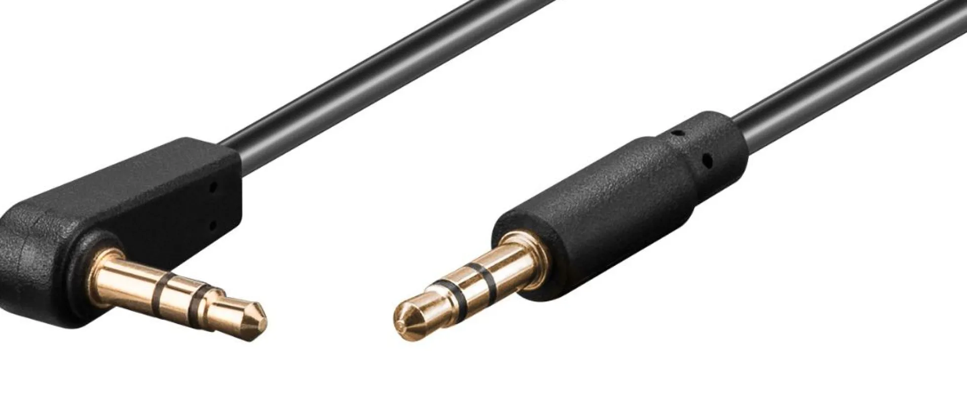 3,5mm Minijack kabel, 90°, 3,5mm Minijack han-han