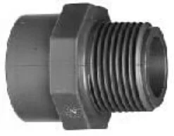50 mm - 1.1/2" PVC-overgang, muffe/nippel - Georg Fischer