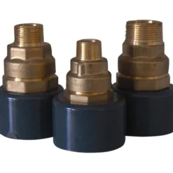 75/50MMX1.1/2" Murkobling med nippel PVC/MESSING