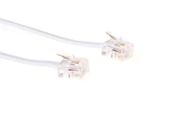 Modularkabel RJ11, 6P/4C, 1 meter, hvid - MicroConnect