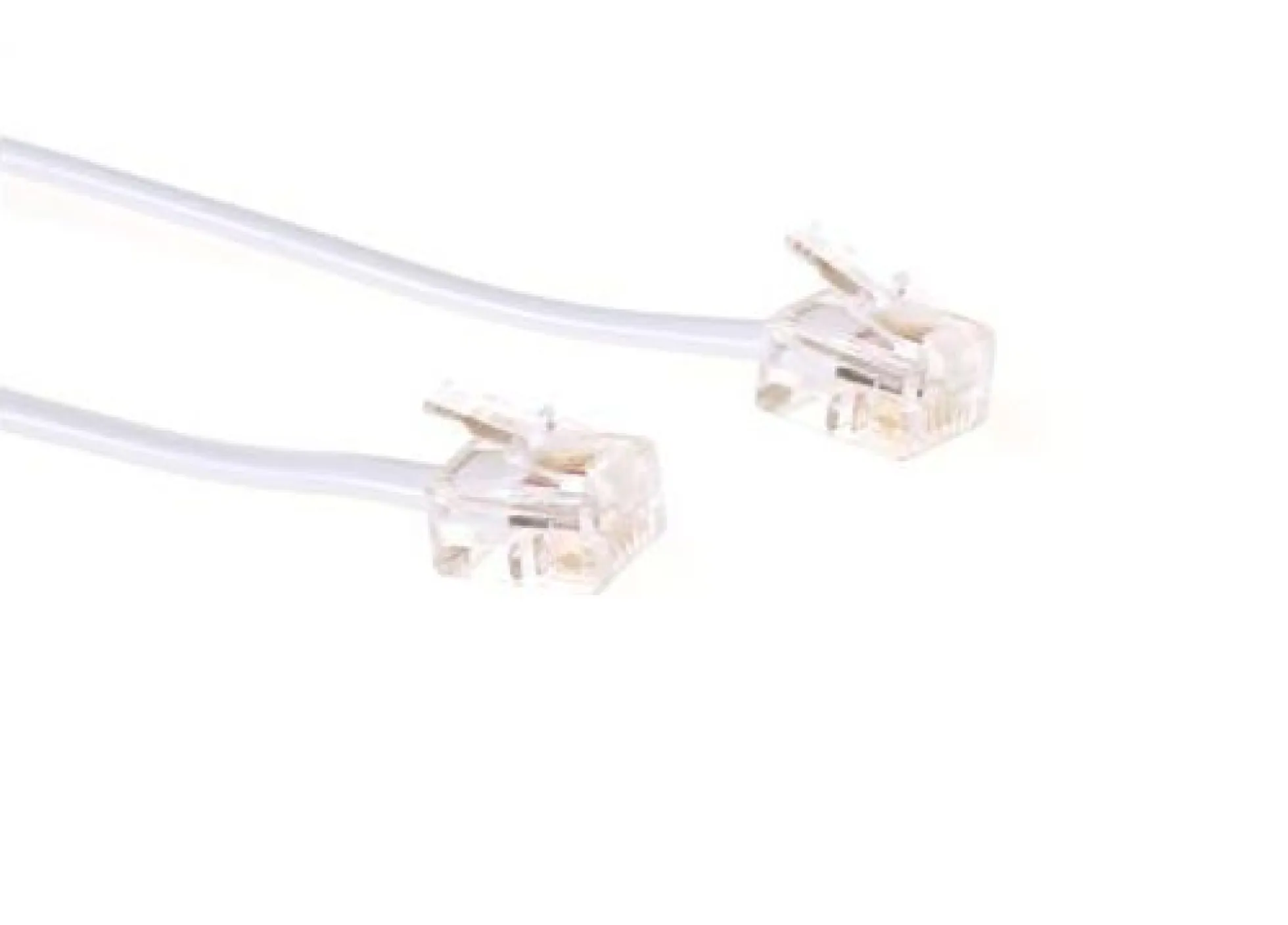 Modularkabel RJ11, 6P/4C, 1 meter, hvid - MicroConnect