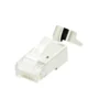Modular plug CAT6A/CAT7, 8P8C, FTP shielded, med indsætningshjælp, til massive & snoede kabler