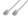 Modulært, lige RJ12 6C/6P kabel, 5 meter, hvid - MicroConnect