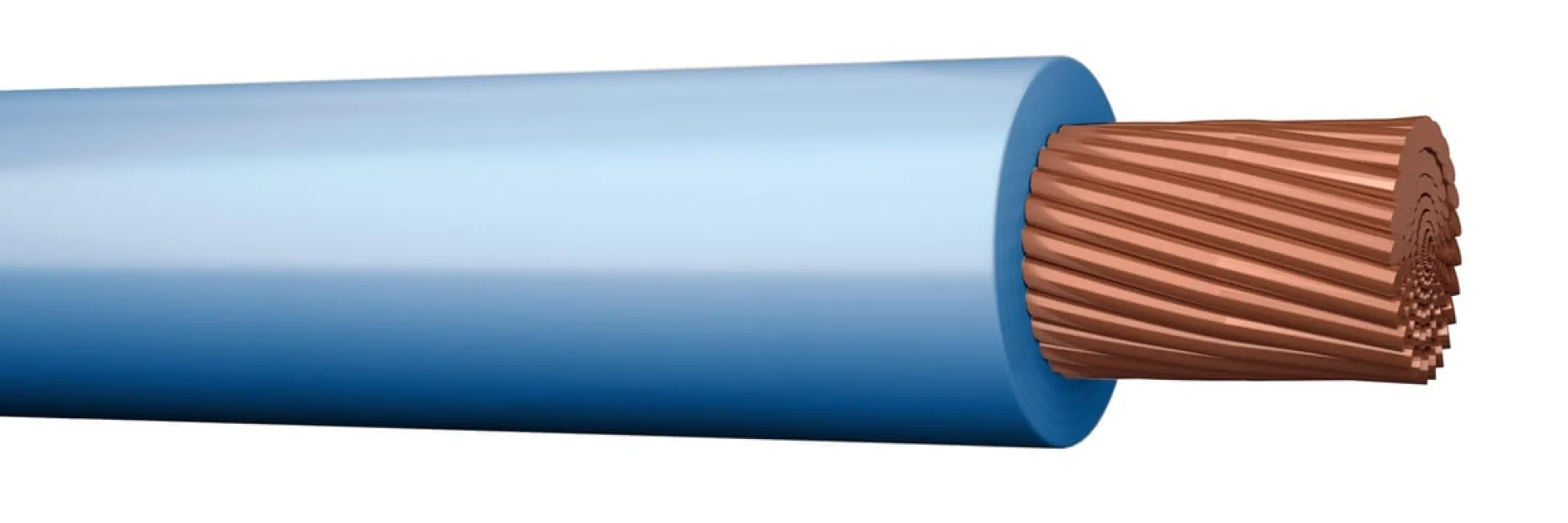 Monteringsledning H05Z-K HF 90, 1x0,5 mm², lyseblå, 300/500V - 200 meter