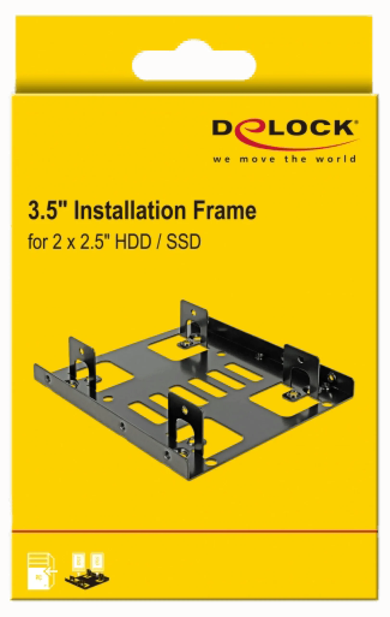 Monteringsramme, 3,5″ til 2 x 2,5″ HDD