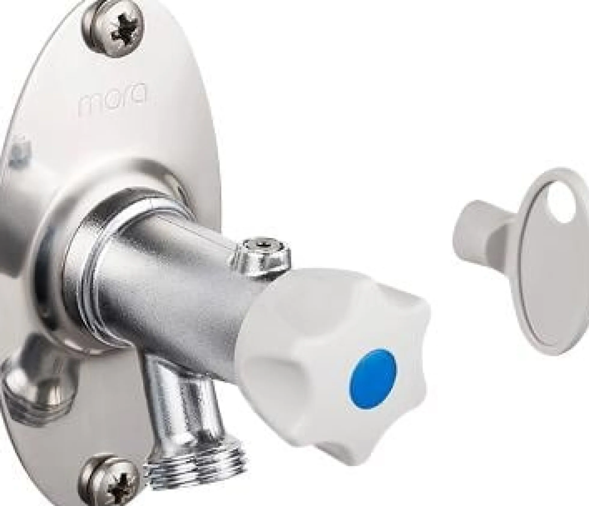 Mora gårdposteventil med nøgle og greb 320-445 mm