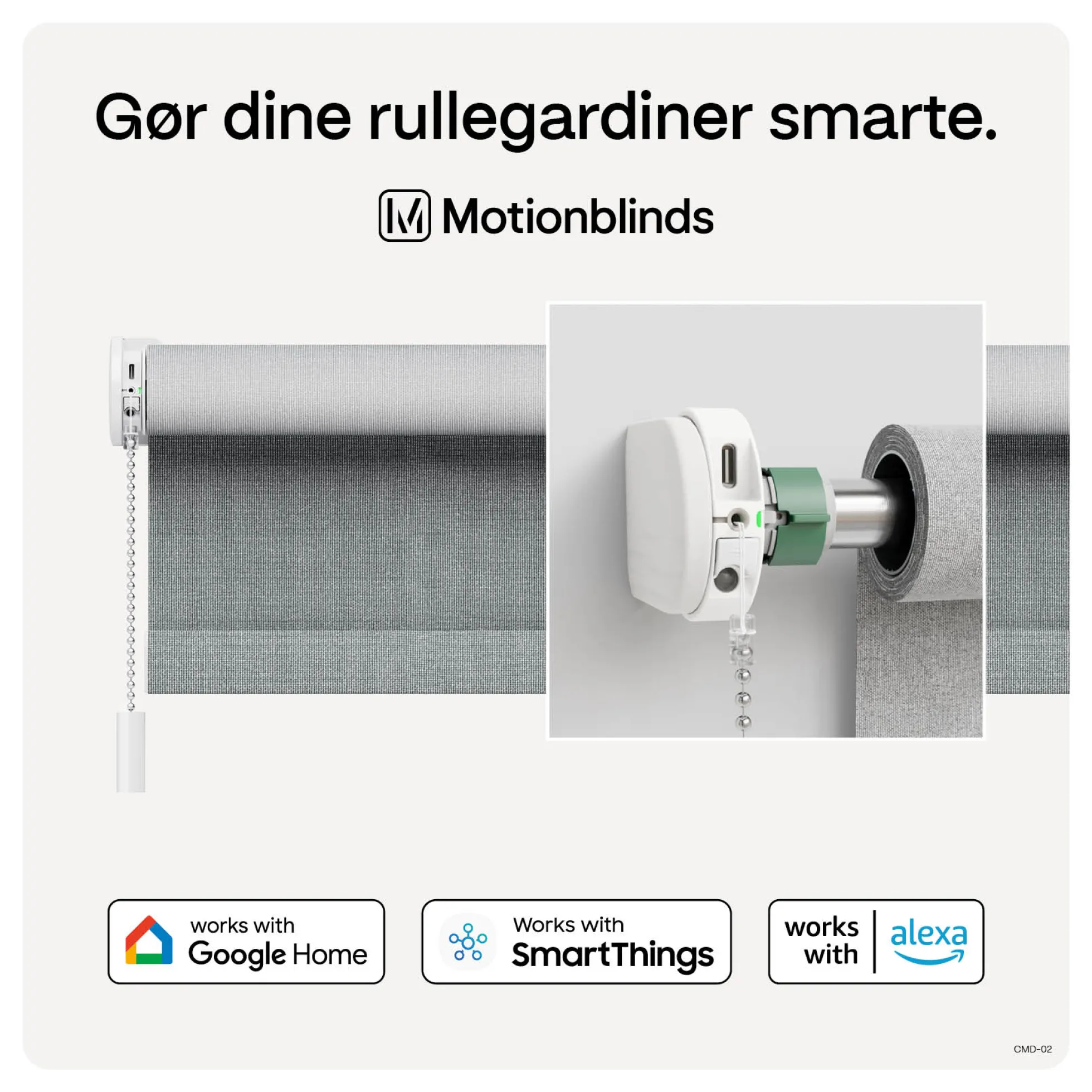 MotionBlinds Smart rullegardin Upgrade Kit - 2 motorer