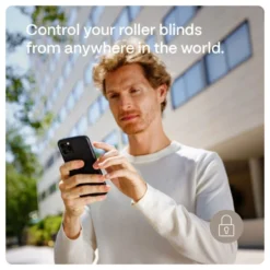 MotionBlinds trådløst/motoriseret rullegardin, mørklægning, Bluetooth, sand, komplet