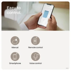MotionBlinds trådløst/motoriseret rullegardin, mørklægning, Bluetooth, hvid, komplet