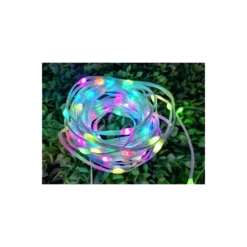 5 m RGBIC LED lyskæde, 50 LED, klar ledning, fjernbetjening, bluetooth - 5V DC USB