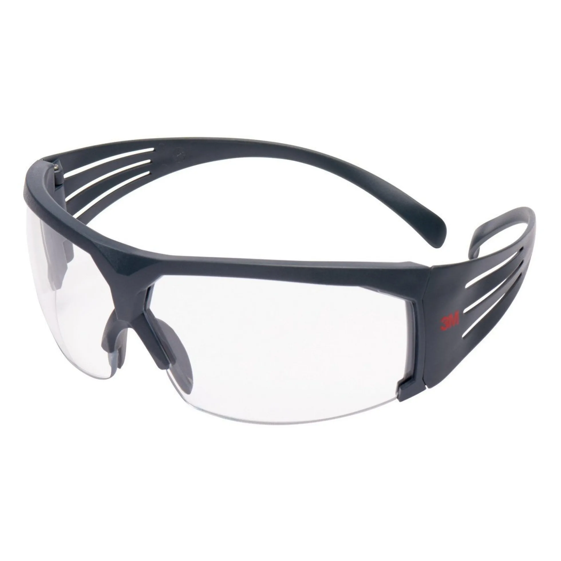 3M SecureFit 600 beskyttelsesbrille, klar linse, gråt stel