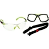 3M Solus 1000 beskyttelsesbrille, Scotchgard, grøn/sort, klar linse