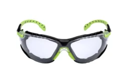 3M Solus 1000 Kit sikkerhedsbrille, klar linse, antidug, grøn/sort