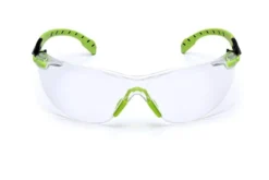 3M Solus 1000 sikkerhedsbrille, linse klar, antidug, grøn/sort