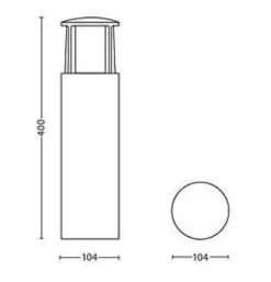 Mygarden Stock pullert, 1x6W, 400 mm, antracit