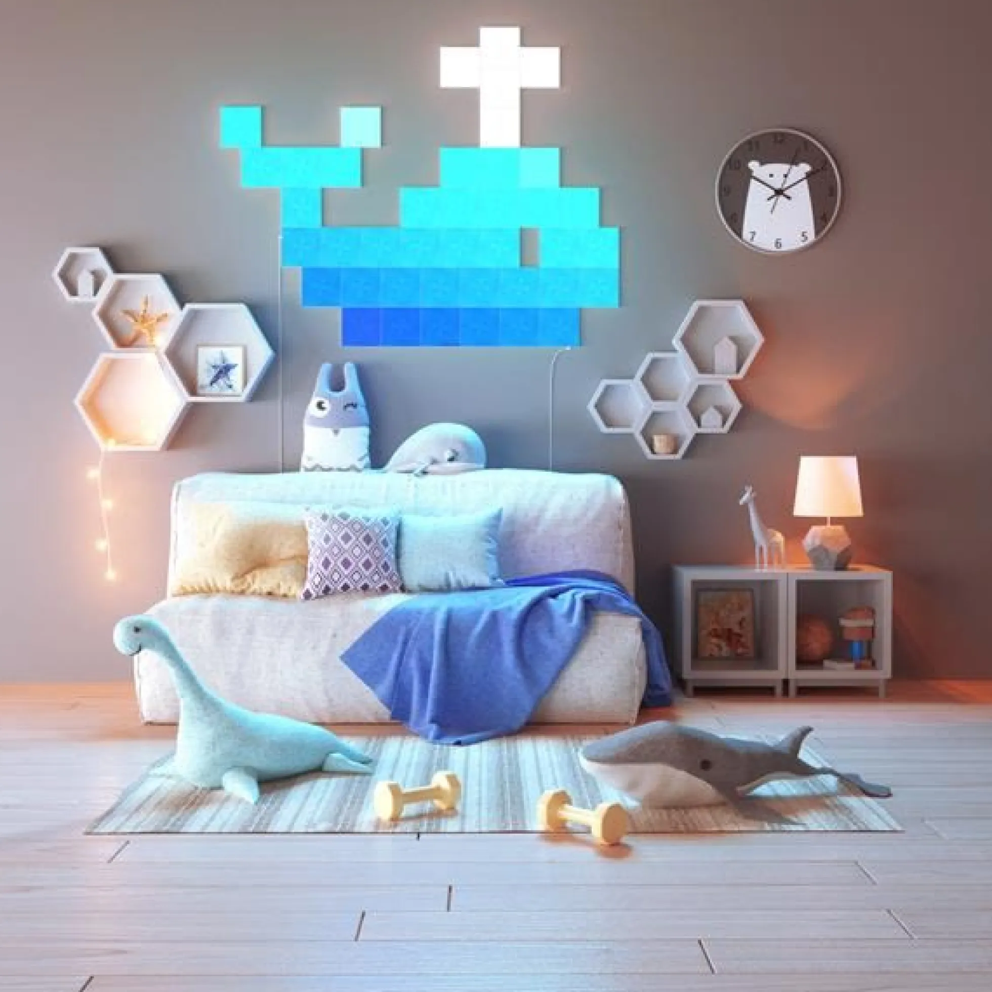 Nanoleaf Canvas udvidelsespakke, 4 paneler, 152 mm, 1 W, multi - Nanoleaf (restsalg)